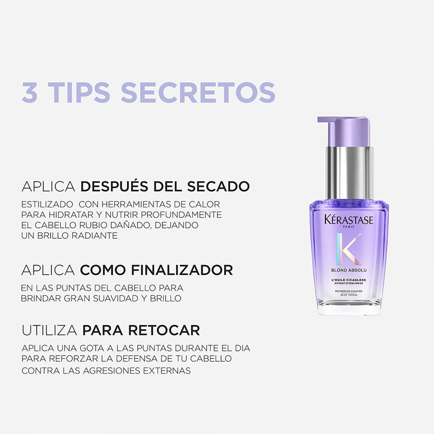 BLOND ABSOLU ACEITE CAPILAR PARA HIDRATAR EL CABELLO RUBIO BLOND ABSOLU HUILE CICAEXTREME (ACEITE CAPILAR CABELLO RUBIO)